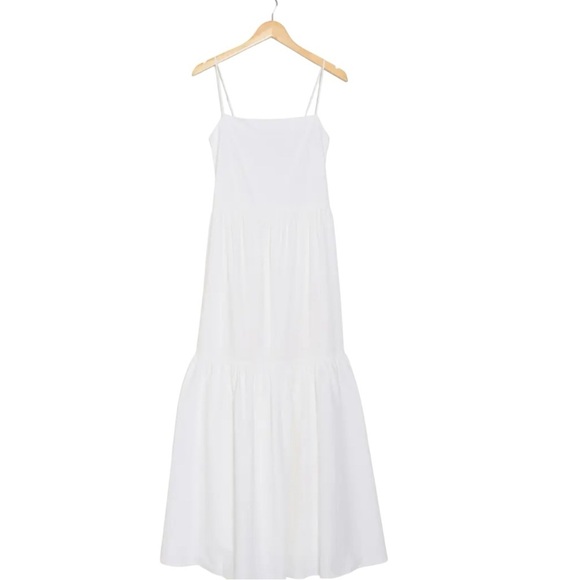 Rag & Bone Leilah Poplin Dress Elegant White Maxi Dress Brand New Large - Picture 3 of 12